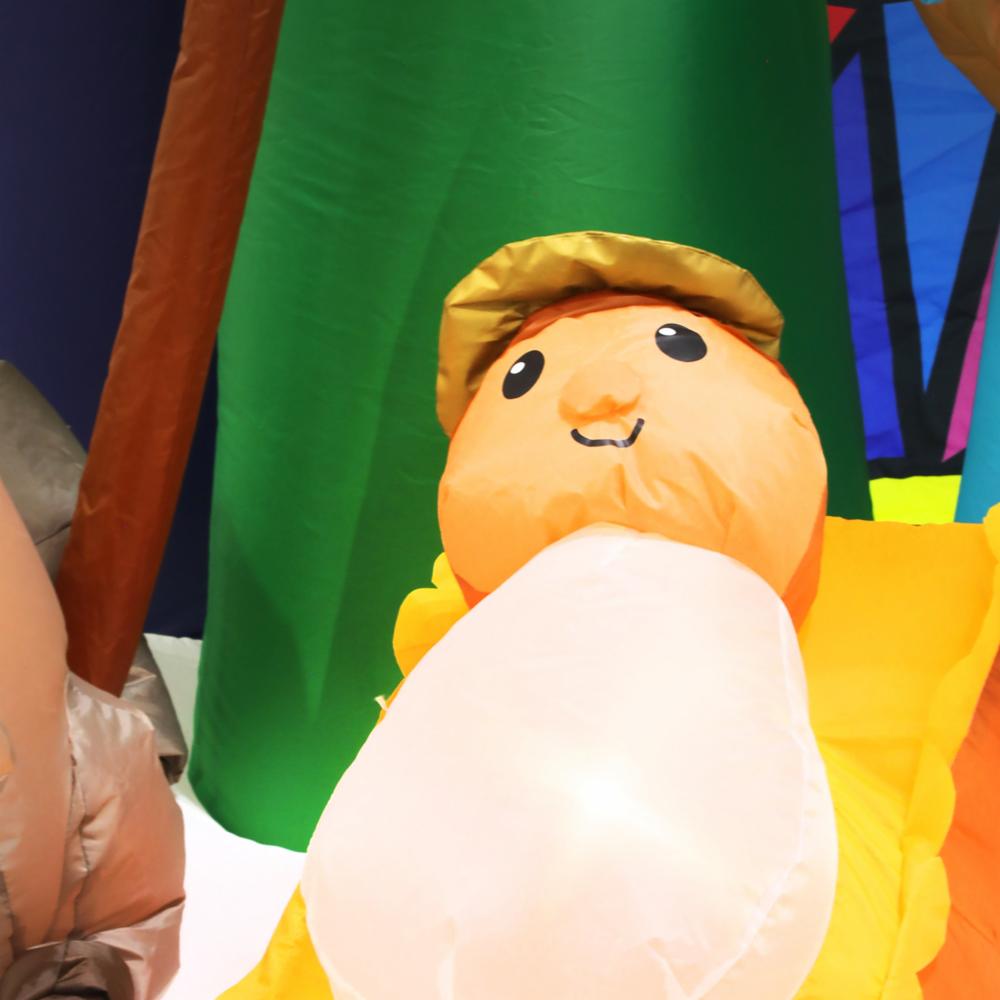 👶🌟 Nacimiento Inflable Navideño con Luz – 1.83 m x 1.54 m x 0.95 m 🎁🎄