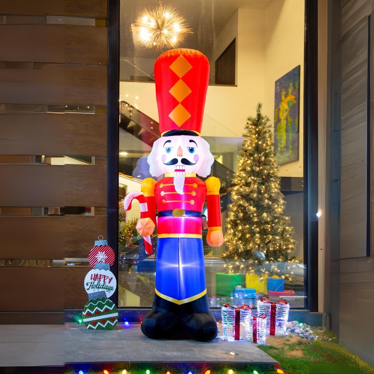 🤴✨ Cascanueces Inflable Navideño con Luz – 2.74 m x 1.00 m x 0.59 m 🎁🎄