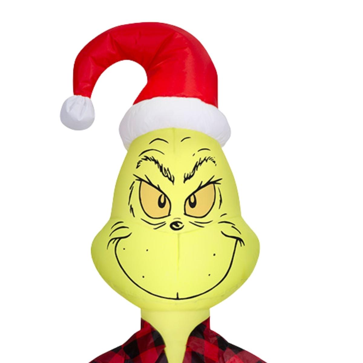 💚🎅 Grinch Inflable Navideño con Luz – 1.22 m de Altura 🎁🎄