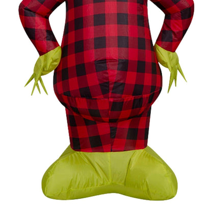 💚🎅 Grinch Inflable Navideño con Luz – 1.22 m de Altura 🎁🎄