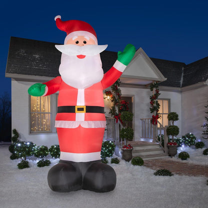 🎅🏠 Santa Claus Colosal Inflable Navideño con Luz LED – 6.10 m de Altura 🎁🎄