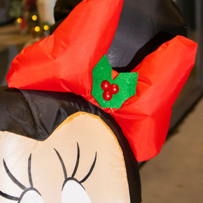 🎀🐭 Minnie Mouse Inflable Navideña con Luz – 1.07 m x 0.69 m x 0.45 m 🎁🎄