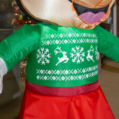 🎀🐭 Minnie Mouse Inflable Navideña con Luz – 1.07 m x 0.69 m x 0.45 m 🎁🎄