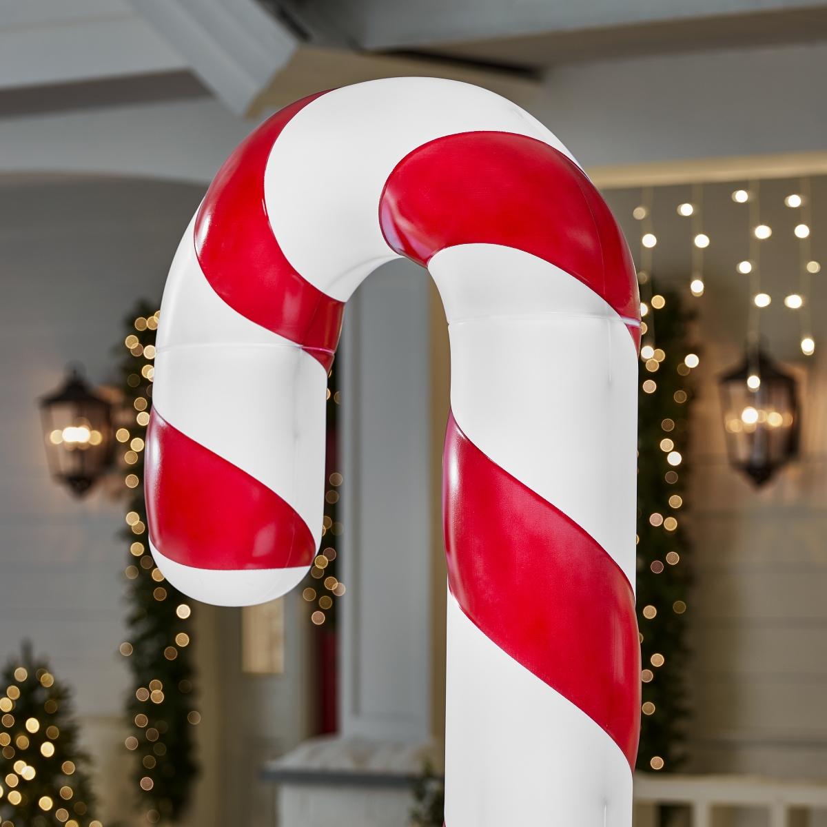 🍬🎄 Caramelo Iluminado Gigante – 2.16 m de Dulce Magia Navideña 💡✨