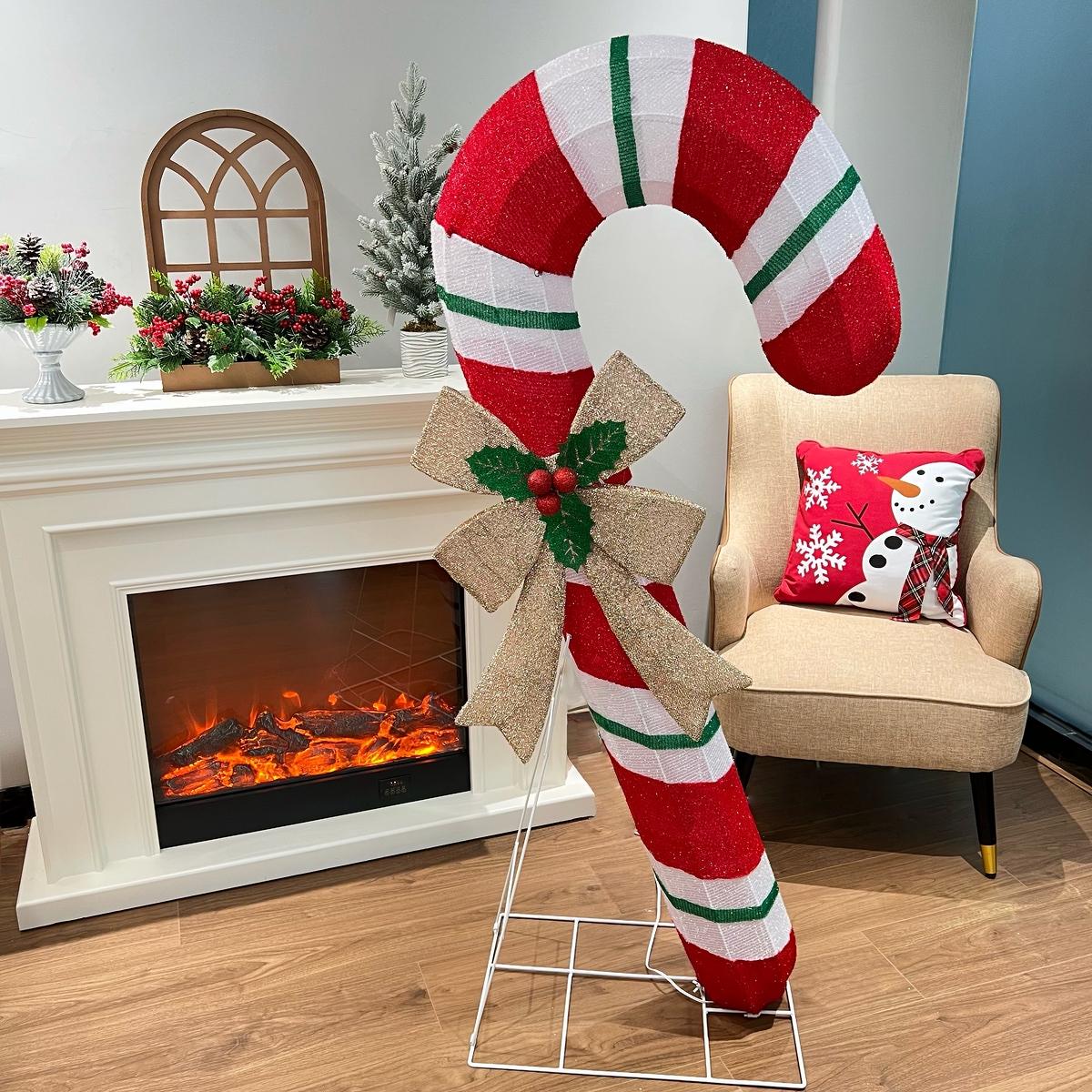 🍬✨ Caramelo Iluminado de 1.5 m – Dulce Brillo Navideño 🎄💡