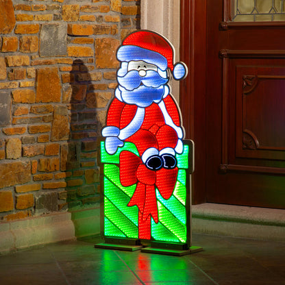 🎄✨ Santa Claus Iluminado 1.17 m – Figura Decorativa Navideña con Luces LED 🎁💡