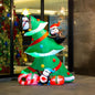 🎄🐧 Pino con Pingüinos Inflable Navideño con Luz – 2.13 m x 1.56 m x 1.00 m 🎁✨   ¡