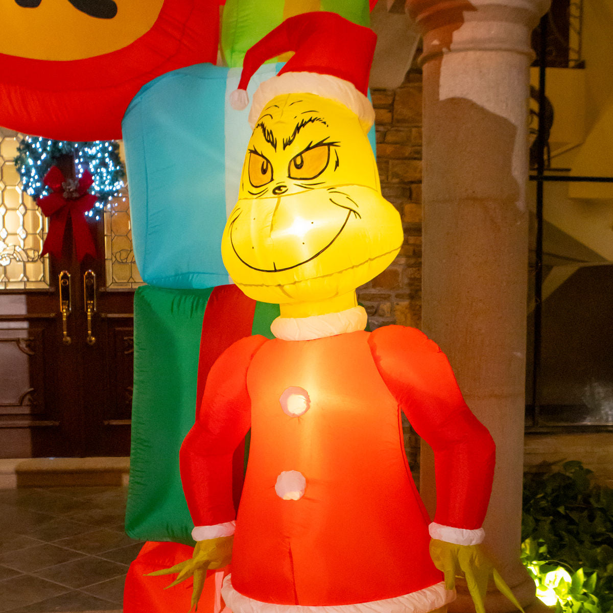 💚🎅 Arco Inflable Navideño del Grinch con Luz – 2.73 m x 3.50 m x 0.95 m 🎁🎄