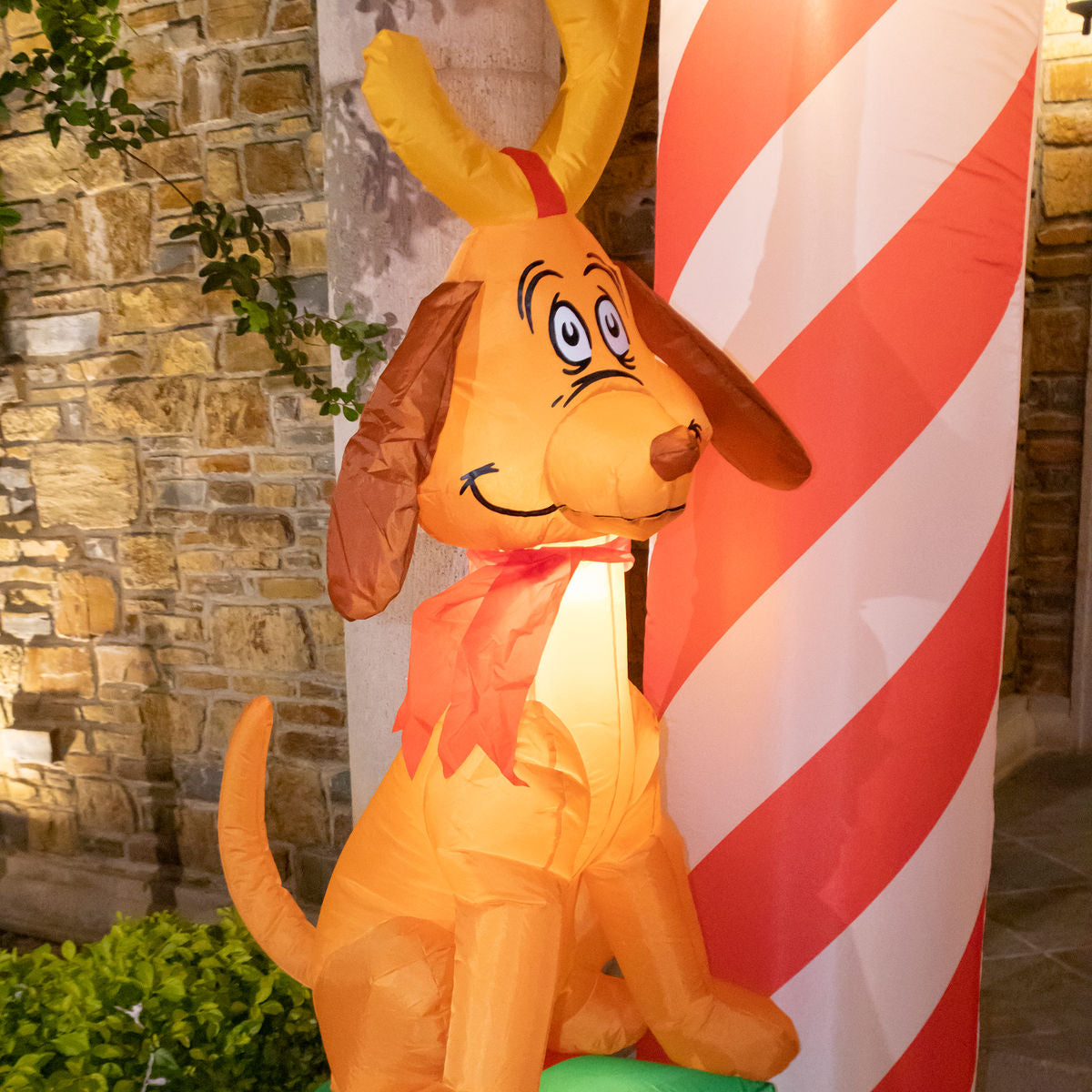 💚🎅 Arco Inflable Navideño del Grinch con Luz – 2.73 m x 3.50 m x 0.95 m 🎁🎄