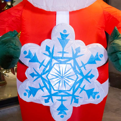 🎅🎄 Santa Claus Inflable Navideño con Luz – 2.13 m x 0.95 m 🎁✨