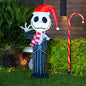 🎃🖤 Jack Skellington Inflable Navideño con Luz – 1.50 m de Altura 🎁🎄