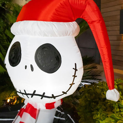 🎃🖤 Jack Skellington Inflable Navideño con Luz – 1.50 m de Altura 🎁🎄