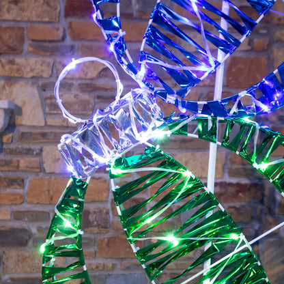 🔴🟢💛 Set de Esferas Navideñas Iluminadas Multicolor – 1.81 m x 0.70 m x 0.30 m 🎄✨