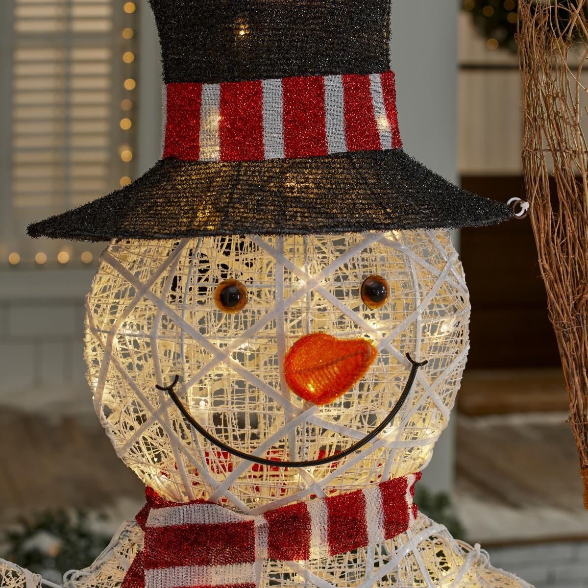 ☃️✨ Muñeco de Nieve Iluminado con Escoba – 1.83 m de Magia Invernal 🎄💡