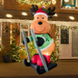 🦌✨ Reno Inflable Navideño con Luz – 3.00 m de Altura 🎁🎄
