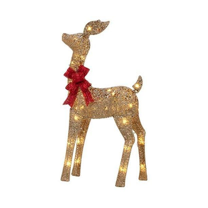 Familia de Renos de Navidad con 210 Luces LED – 137 cm, 114 cm y 71 cm