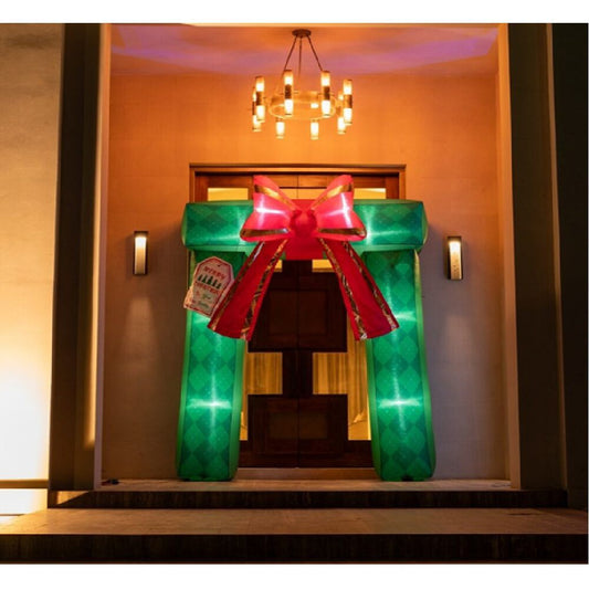 🎀💚 Arco Inflable Navideño con Luz – 3.04 m de Altura 🎁🎄