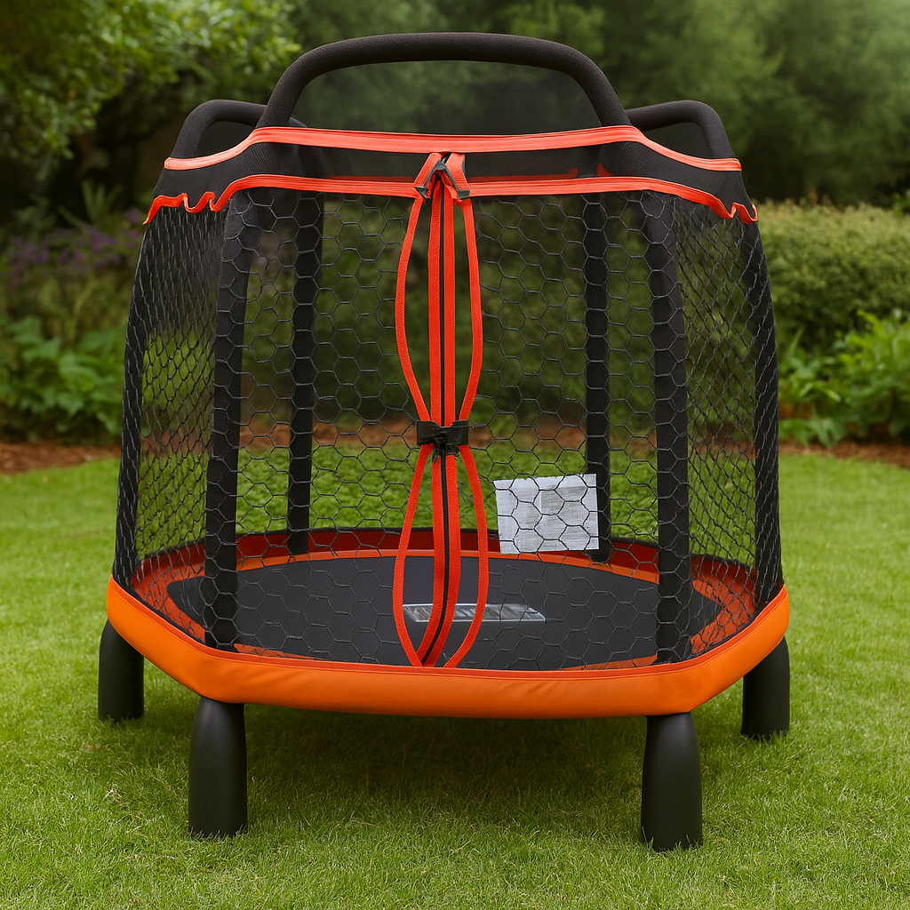 TRAMPOLÍN 7 PIES Naranja (2.13 m x 1.87 m)  DOBLE MALLA🎈🏠