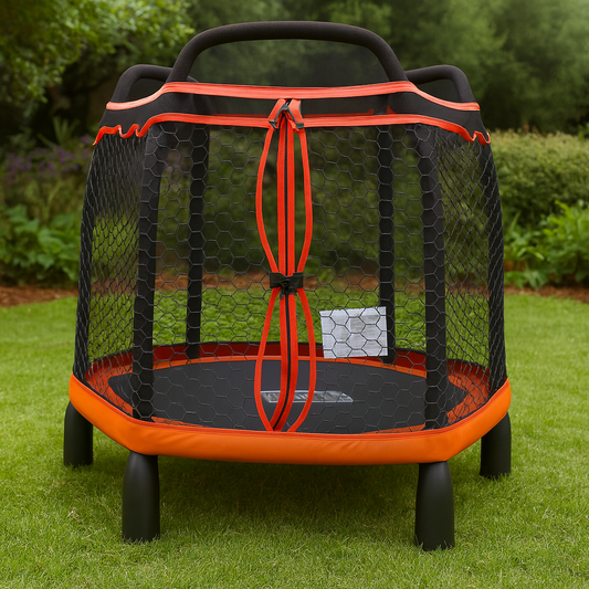 TRAMPOLÍN 7 PIES Naranja (2.13 m x 1.87 m)  DOBLE MALLA🎈🏠