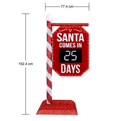 🎅🎄 Letrero Decorativo Cuenta Regresiva de Navidad – 1.52 m ✨🎁