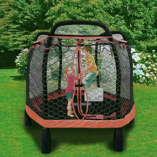 TRAMPOLÍN 7 PIES Naranja (2.13 m x 1.87 m)  DOBLE MALLA🎈🏠